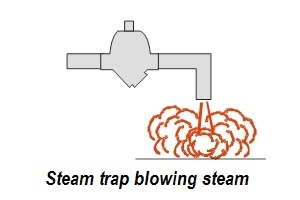 Large steam leak condition