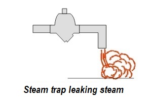 Small steam leak condition