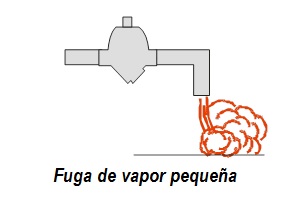 Caso fuga de vapor pequeña